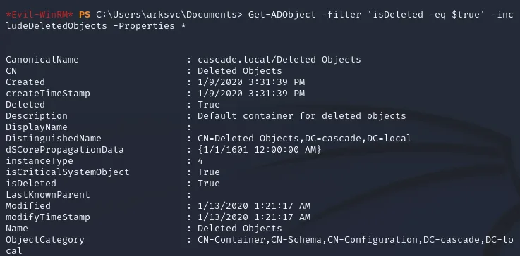 Get-ADObject