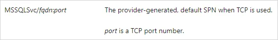 SPN microsoft docs