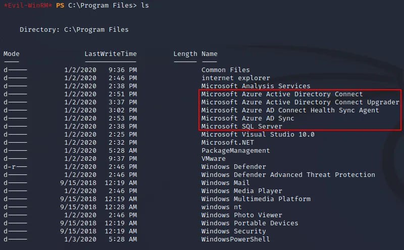 azure directories