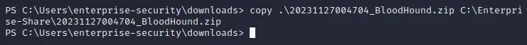 copy BloodHound data into Enterprise-Share