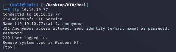 FTP anonymous