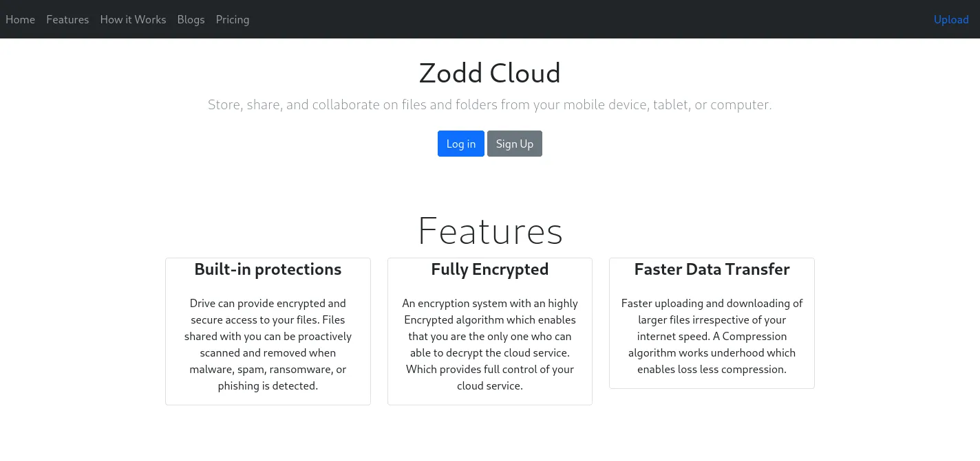 home page