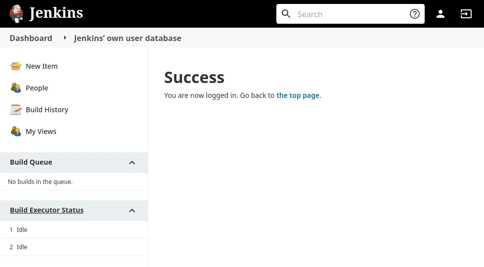 log in to Jenkins