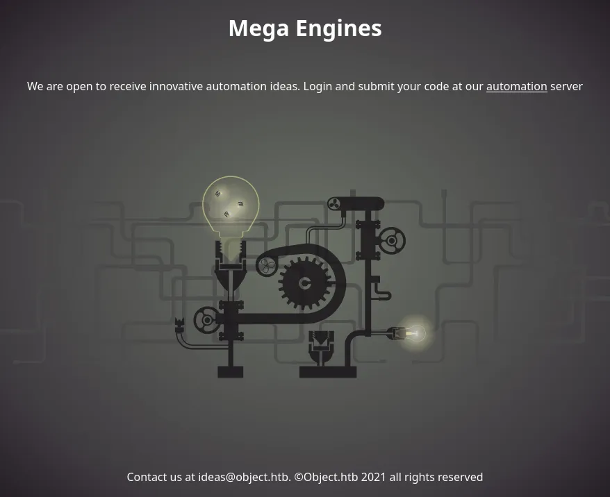 Mega Engines webpage