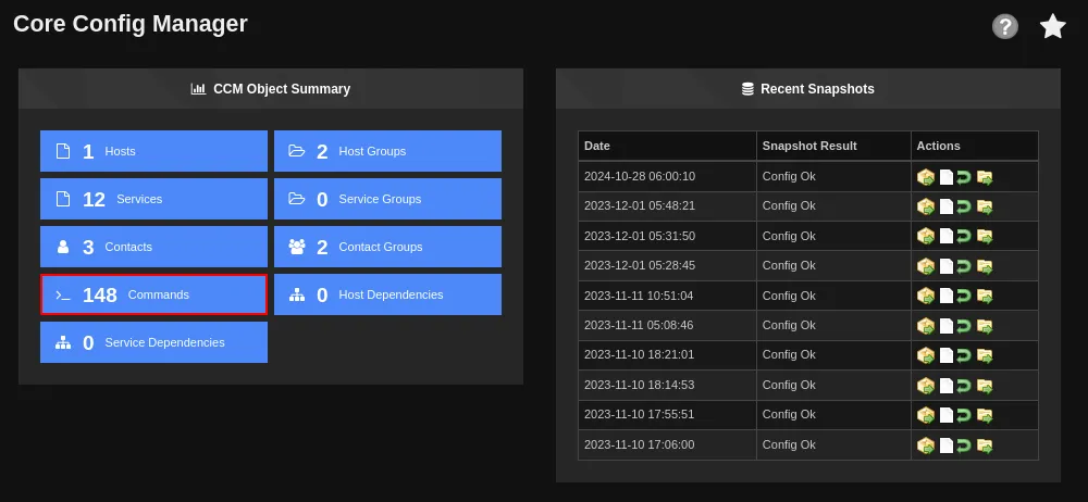 nagios XI Core Config Manager