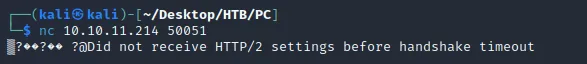 netcat HTTP/2 error
