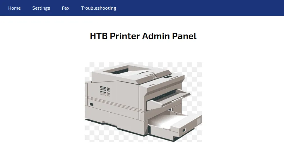 printer admin panel
