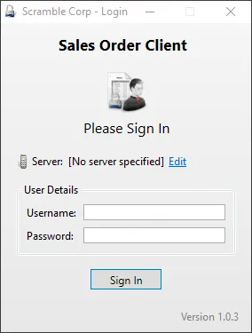 sales order client login