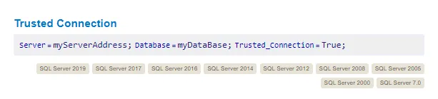sql connection string