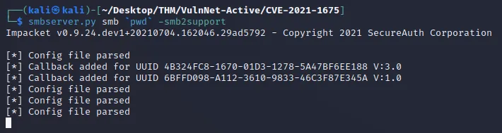 start SMB server