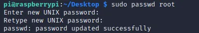 su passwd root