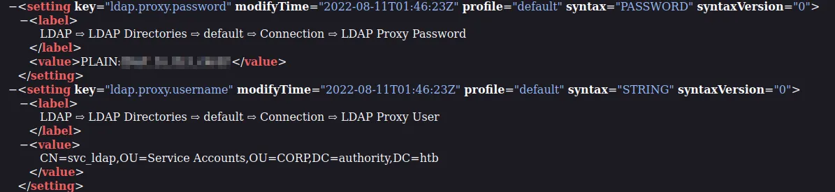 svc_ldap plaintext password