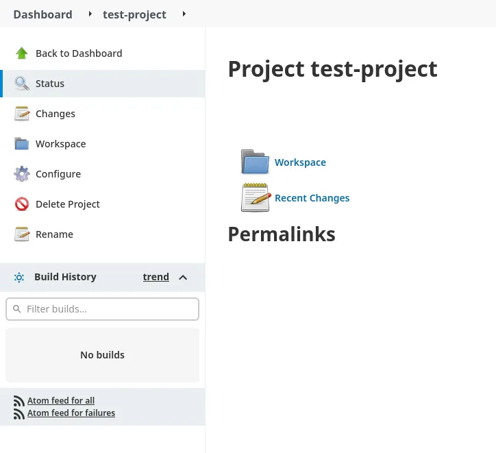 test-project no build option