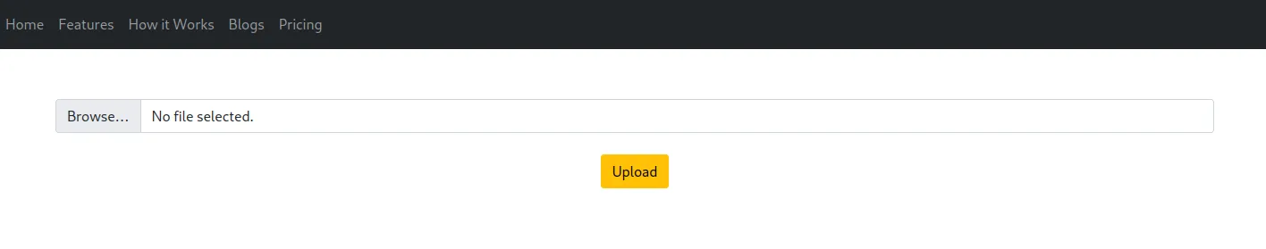 upload form