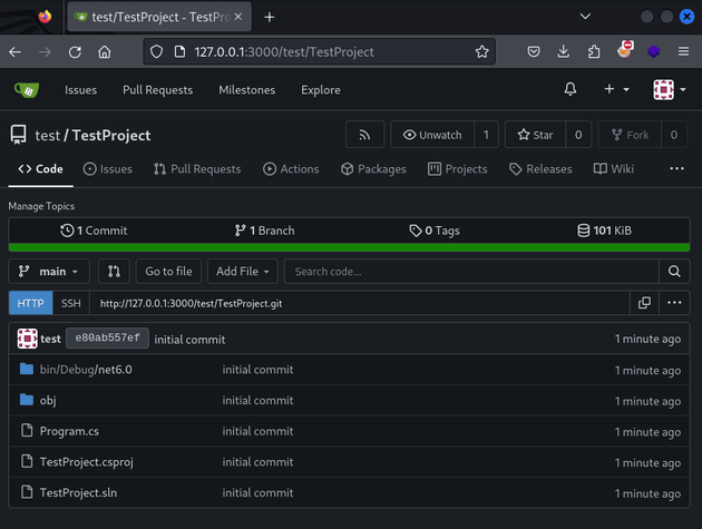 gitea TestProject