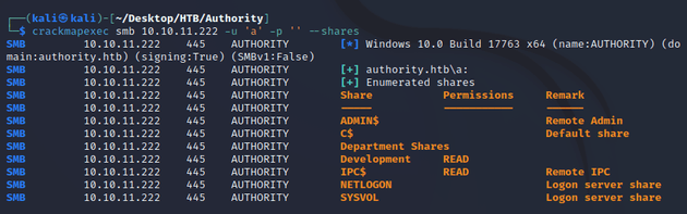 crackmapexec anonymous logon