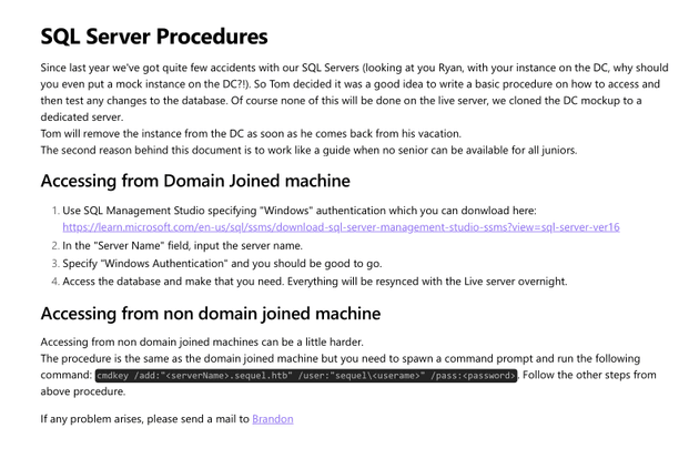 SQL Server Procedures