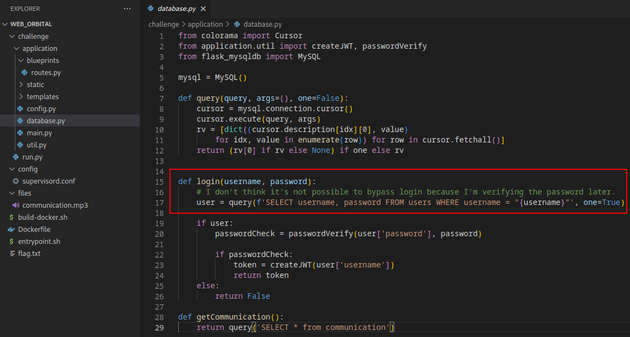 database.py login