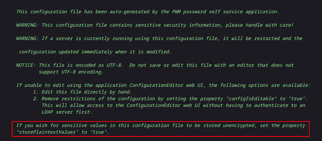 storePlaintextValues