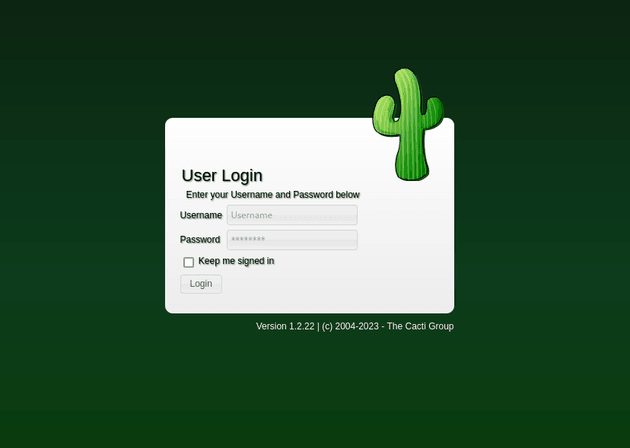 login page