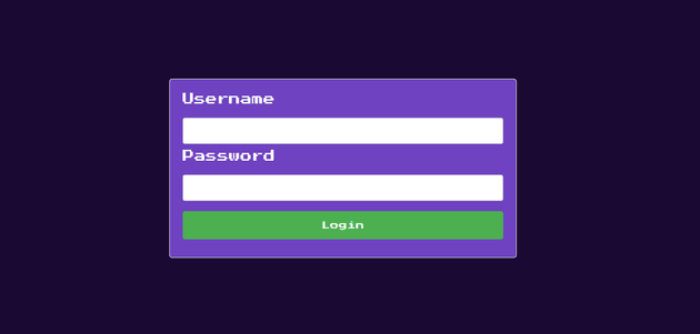 login page