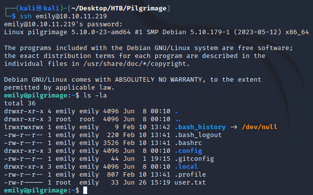 ssh login user flag