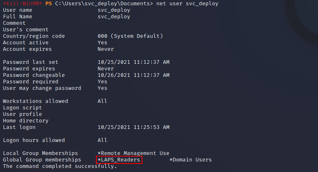 net user svc_deploy