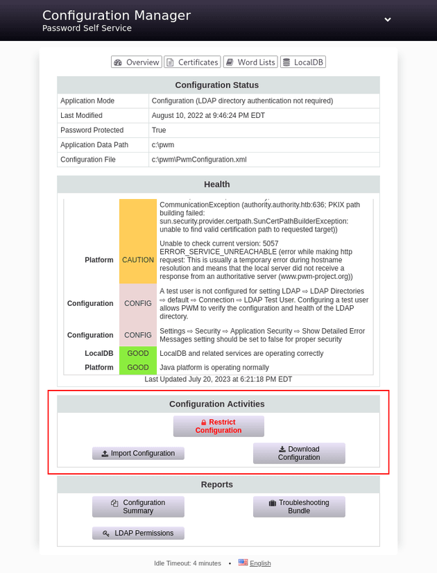 config manager