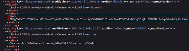 encrypted svc_ldap password