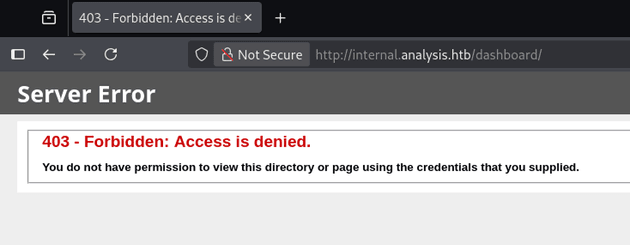 /dashboard 403