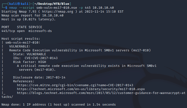 nmap script smb vuln ms17-010