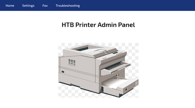 printer admin panel