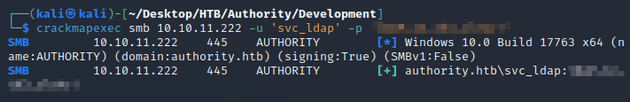 svc_ldap verify creds