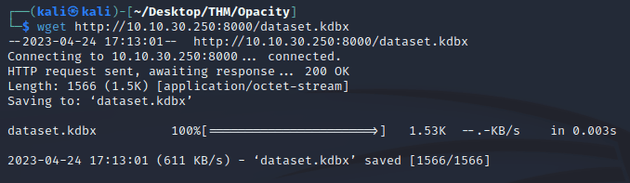 wget dataset.kdbx