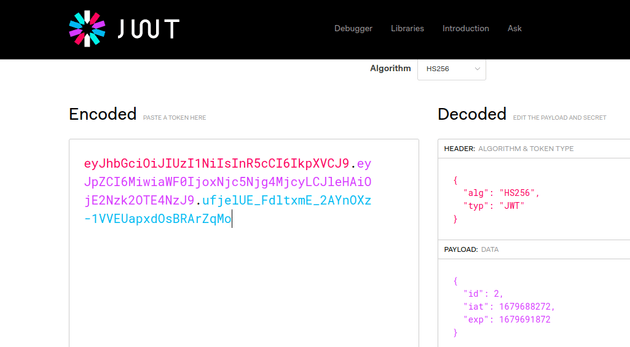 mike token JWT.io