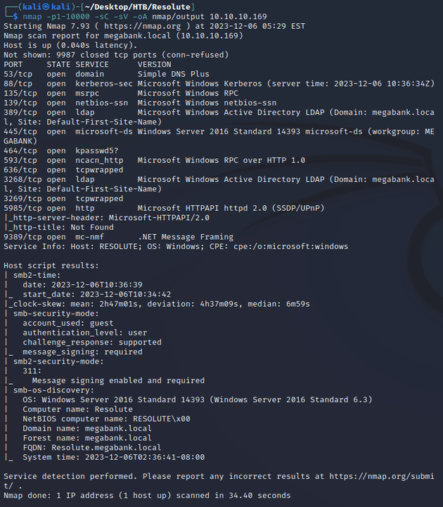 nmap scan