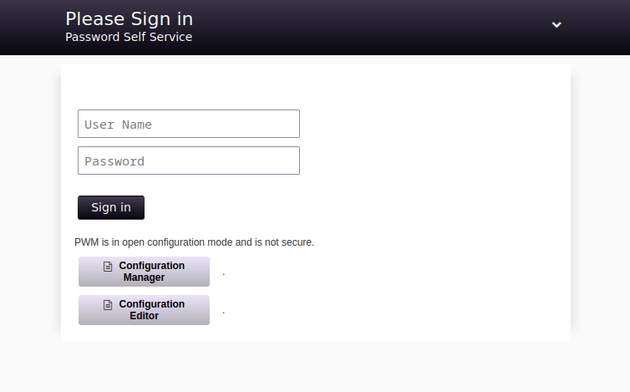 pwm login page