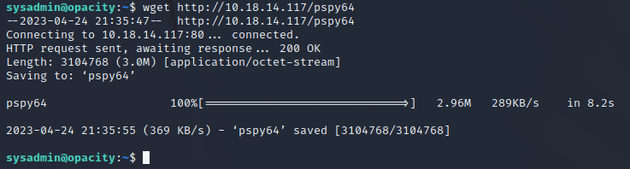 wget pspy