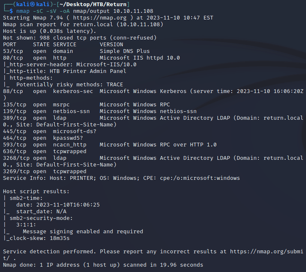 nmap scan