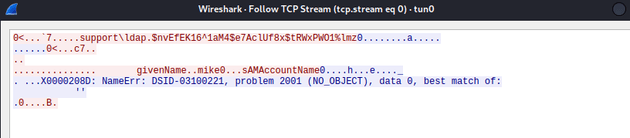 follow tcp stream for password