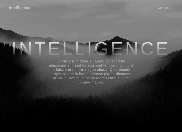 intelligence webpage