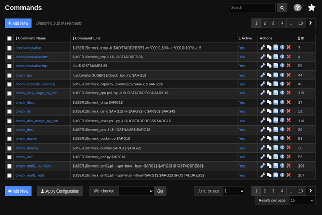 nagios XI Core Config Manager Commands