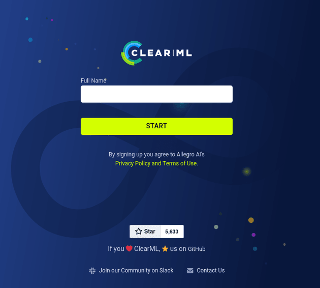 ClearML login